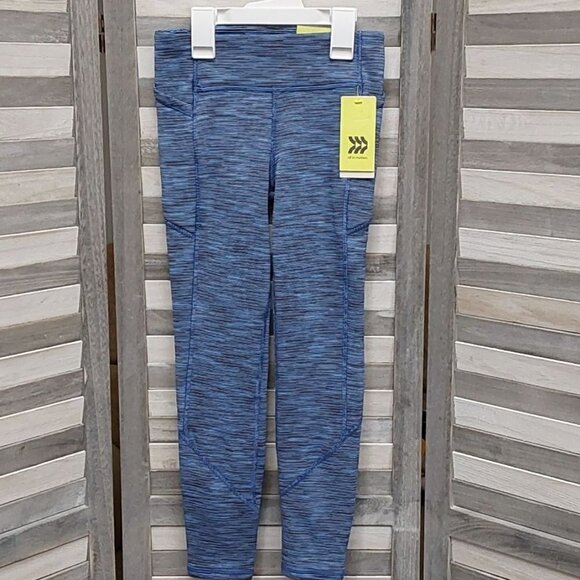Girls' Mid-Rise Cozy Stash Pocket Leggings | All in Motion | M (7-8) - Picture 1 of 14